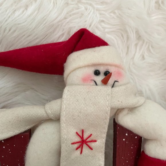 Christmas Holiday Decor Ho Ho Ho jingle bell Santa Snowmen - Picture 3 of 10